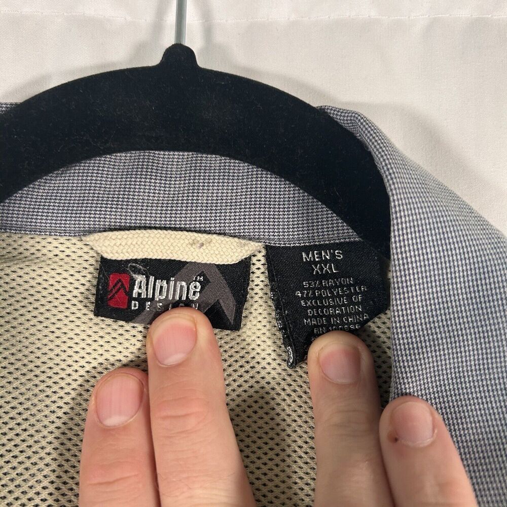 Alpine Design Polo Shirt Men's XXL Blue Button Up Short Sleeve Collared - Picture 6 of 10